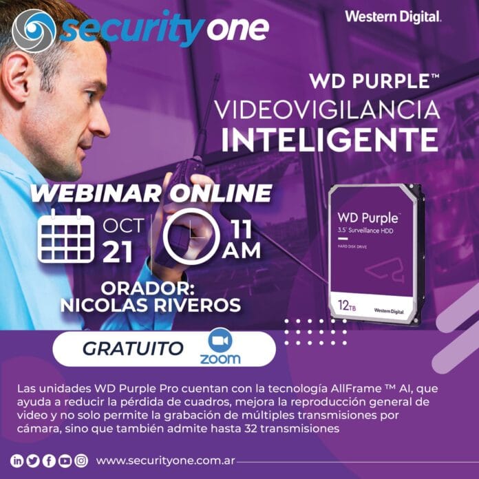 Webinar Security One: WD Purple de vigilancia inteligente