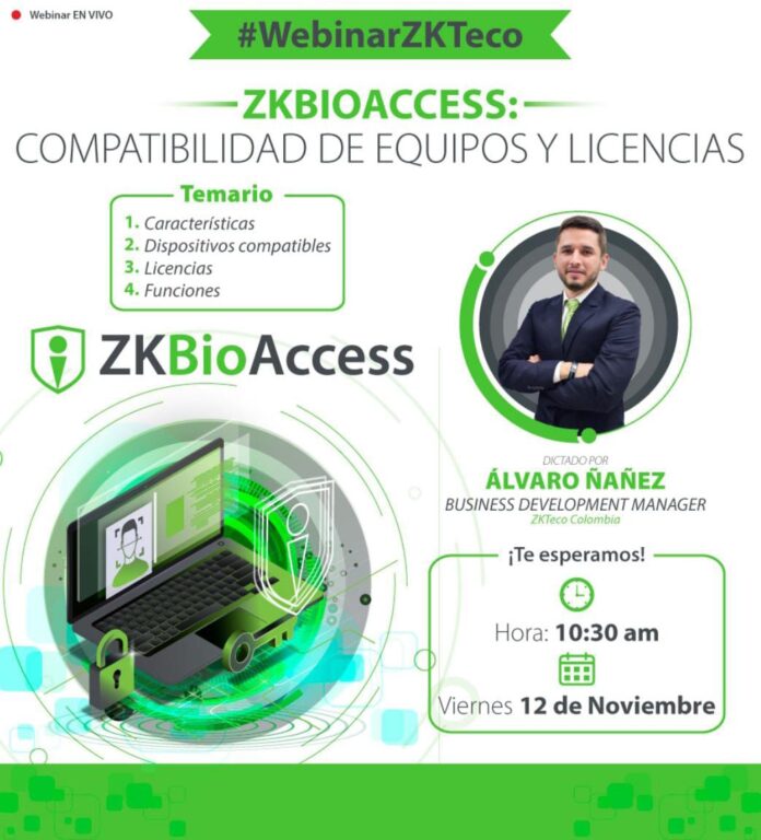 Webinar ZKTeco: ZKBioAccess equipos compatibles y licencias