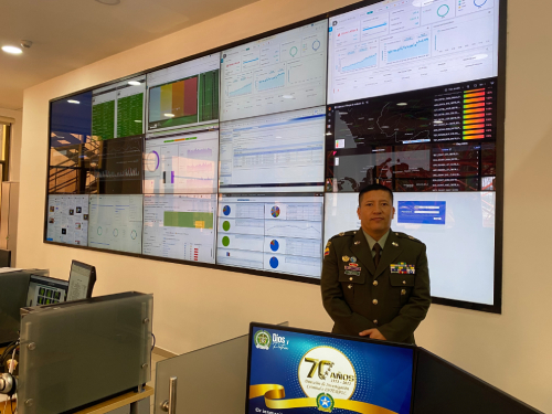 Teniente Coronel Oscar Andrés Cárdenas Peña, jefe de la Oficina de Tecnologías de la Información y las Comunicaciones de la Policía Nacional de Colombia. Foto: Telefónica.